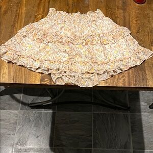 Altar'd State Floral Tiered Mini Skirt